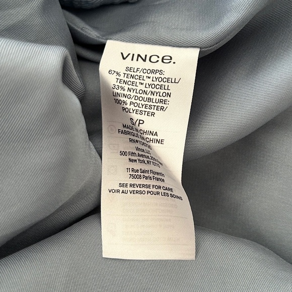 Vince Blue Smocked Tiered Midi Dress - Picture 15 of 16